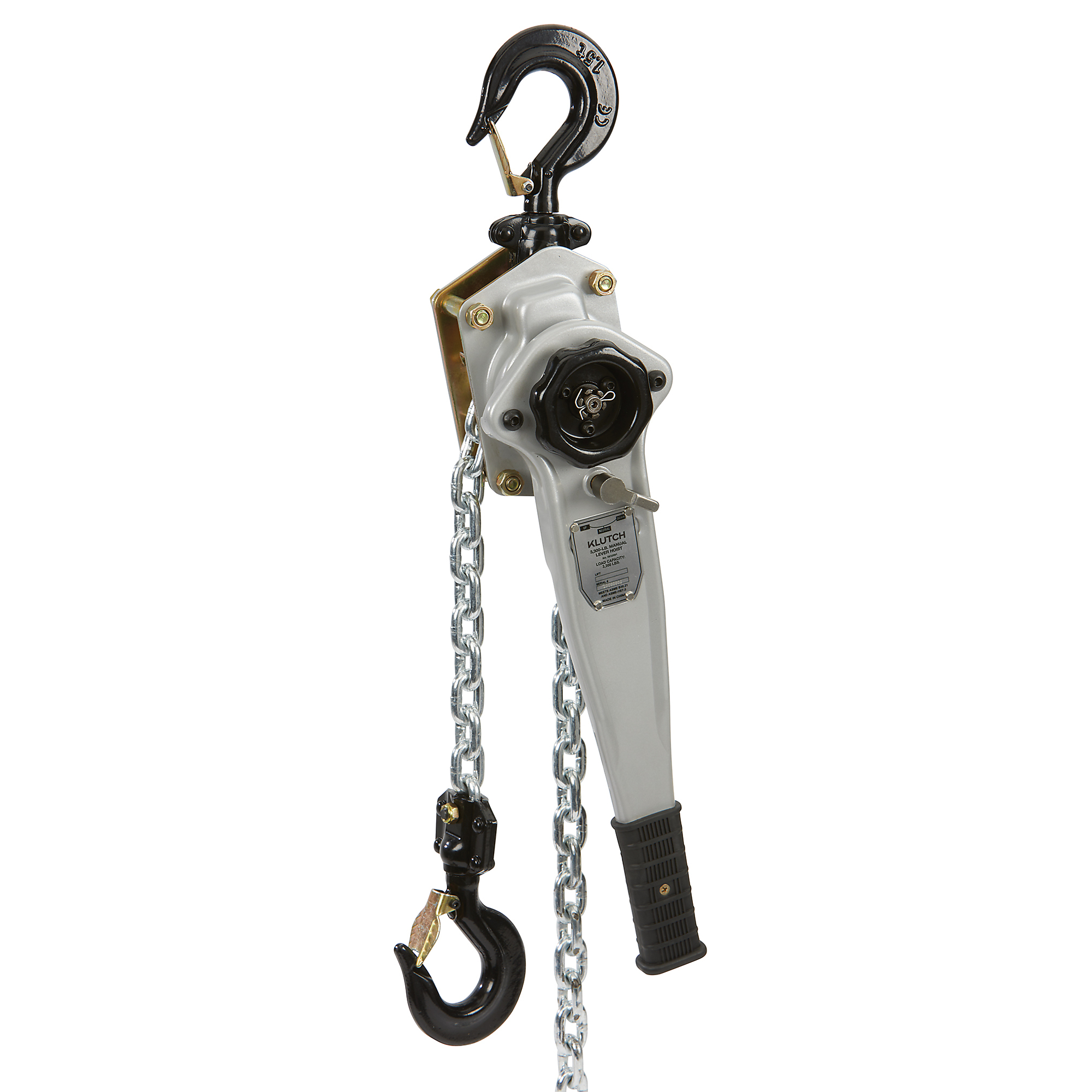 Klutch Lever Chain Hoist, 3300-Lb. Capacity, 5ft. Lift